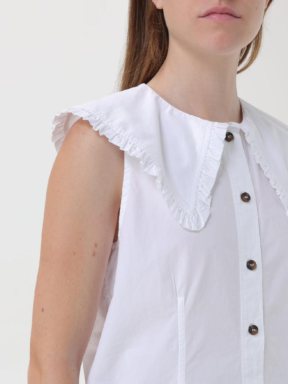 Giglio Camicia in popeline di cotone Ganni Sconto
