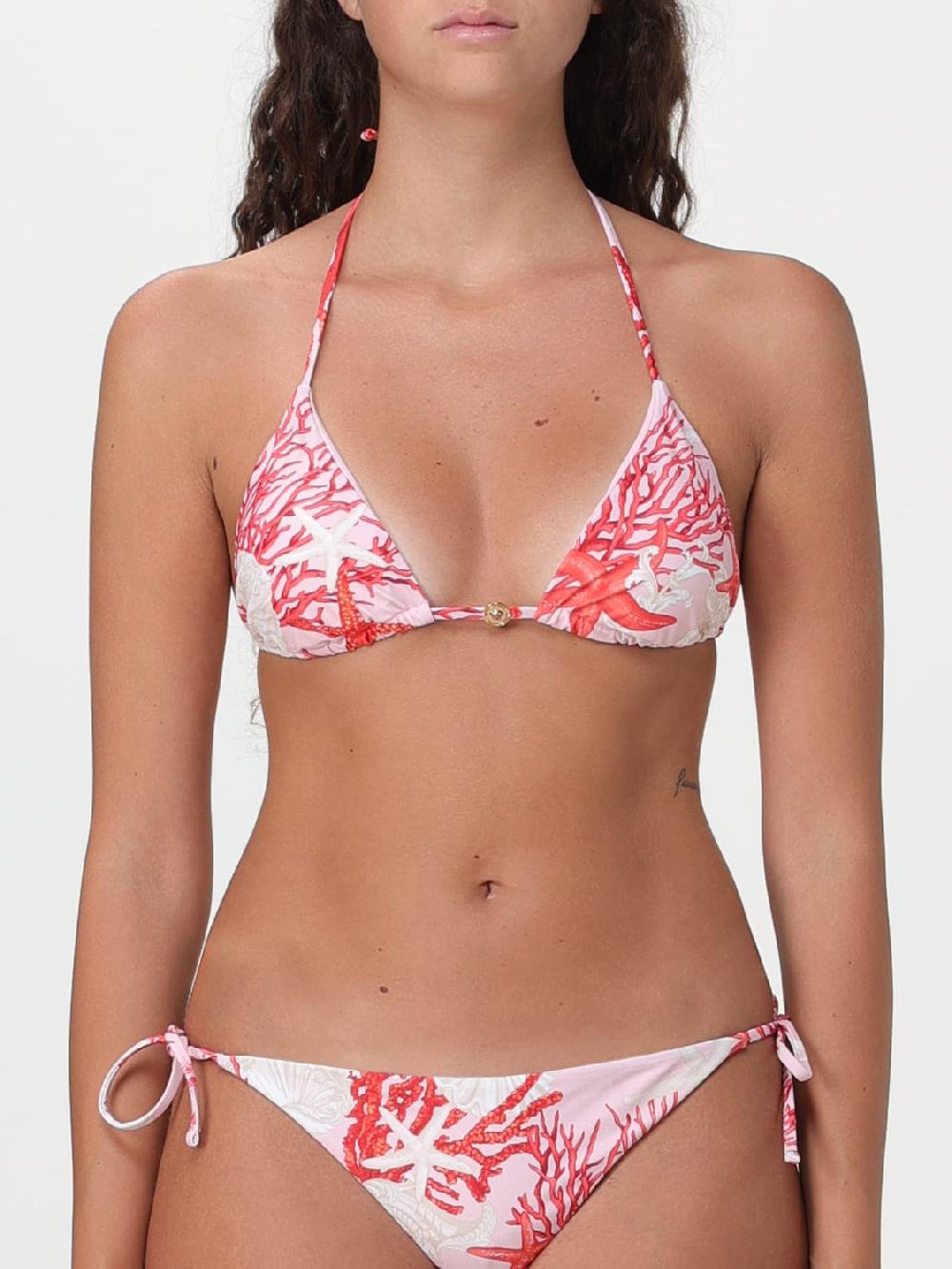 Giglio Bikini top Versace in lycra stampata Giglio Bikini top Versace in lycra stampata