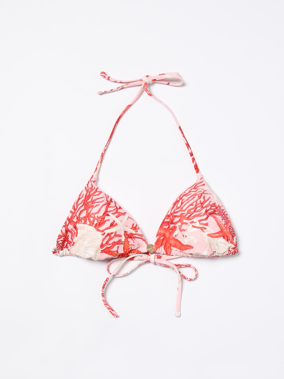 Giglio Bikini top Versace in lycra stampata Offerte