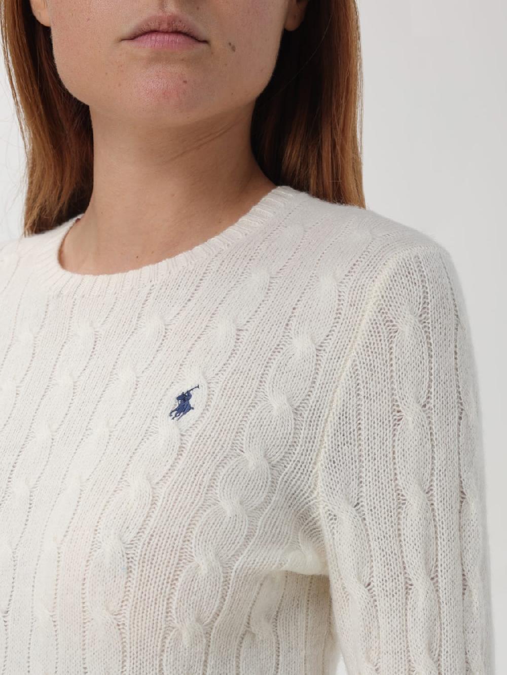 Giglio Maglia Polo Ralph Lauren in lana con lavorazione intrecciata Consegna Veloce