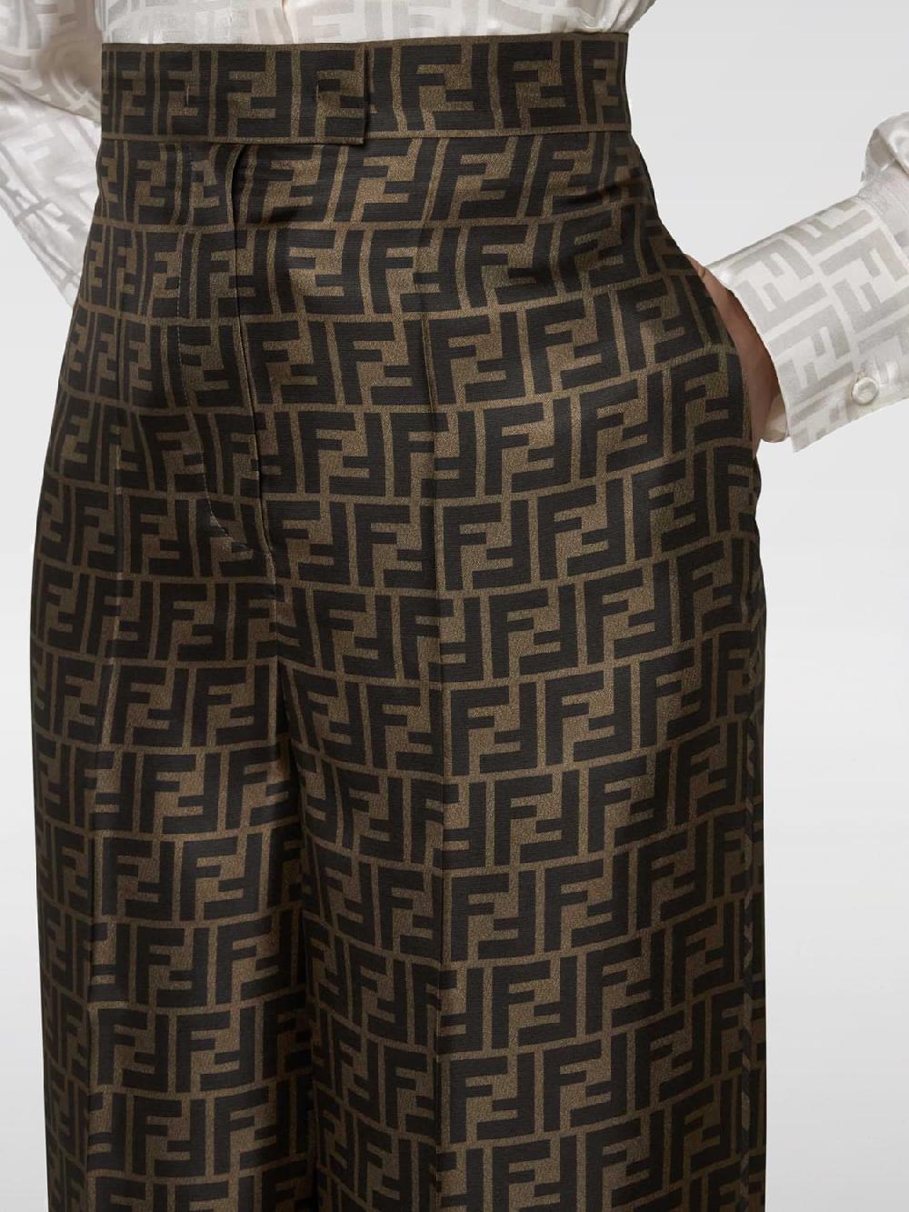 Giglio Pantalone a vita alta FF Fendi Promozione