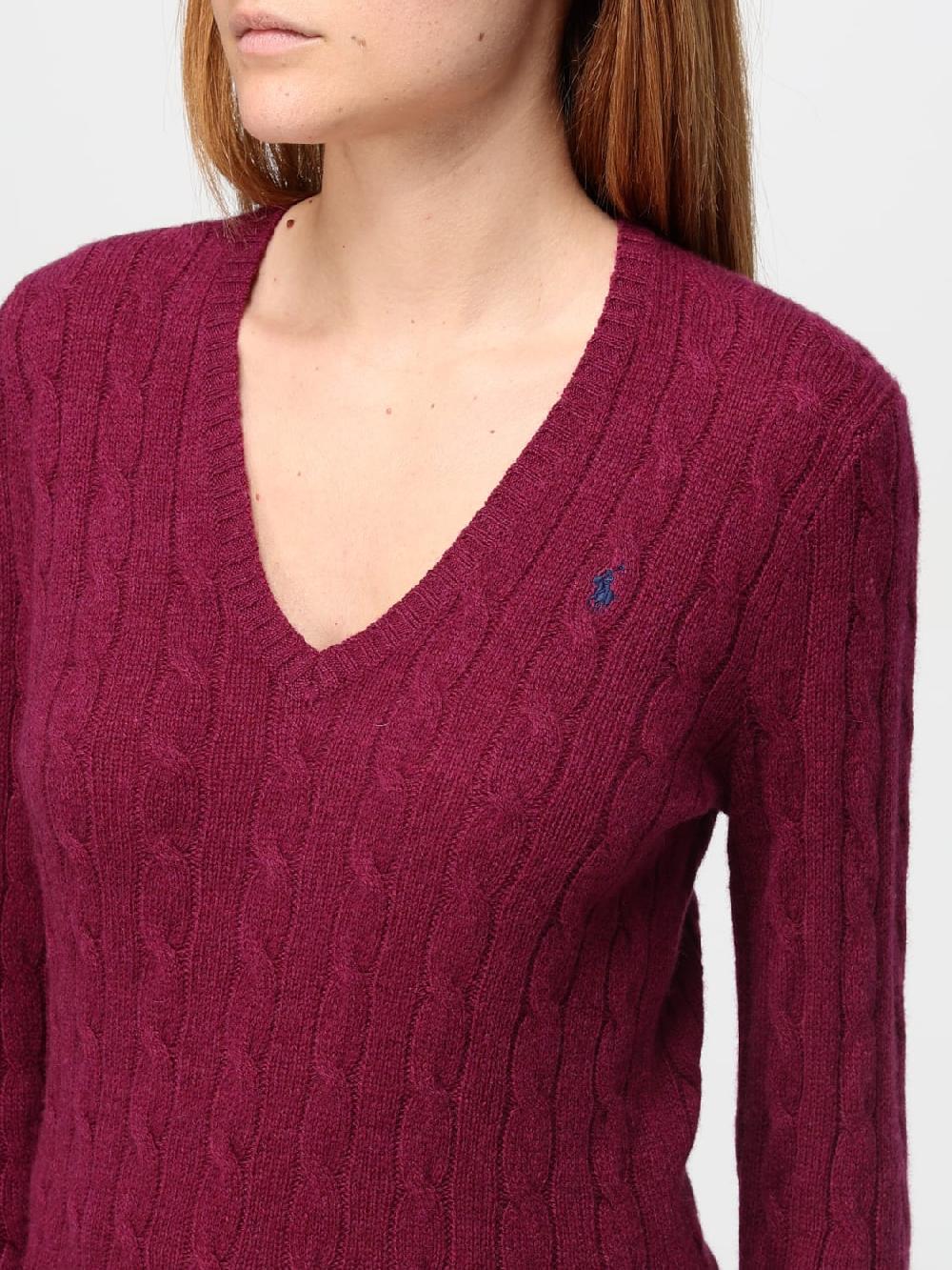 Giglio Maglione Polo Ralph Lauren in lana e cashmere con lavorazione intrecciata Consegna Veloce