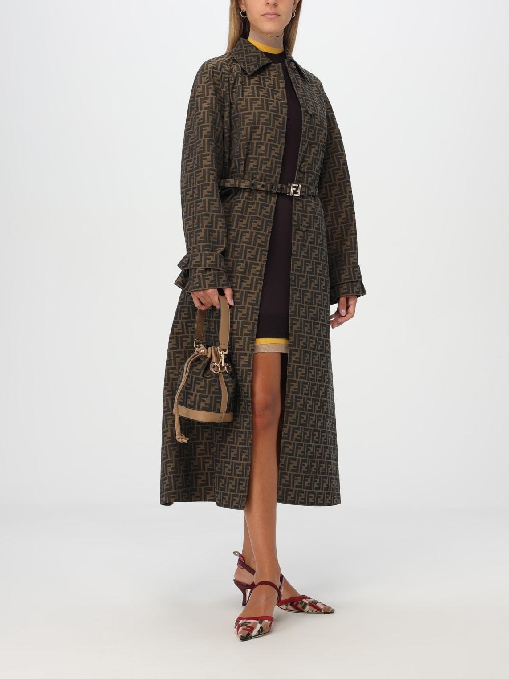 Giglio Borsa Mon Tresor Fendi in tessuto FF jacquard e pelle Shopping Online