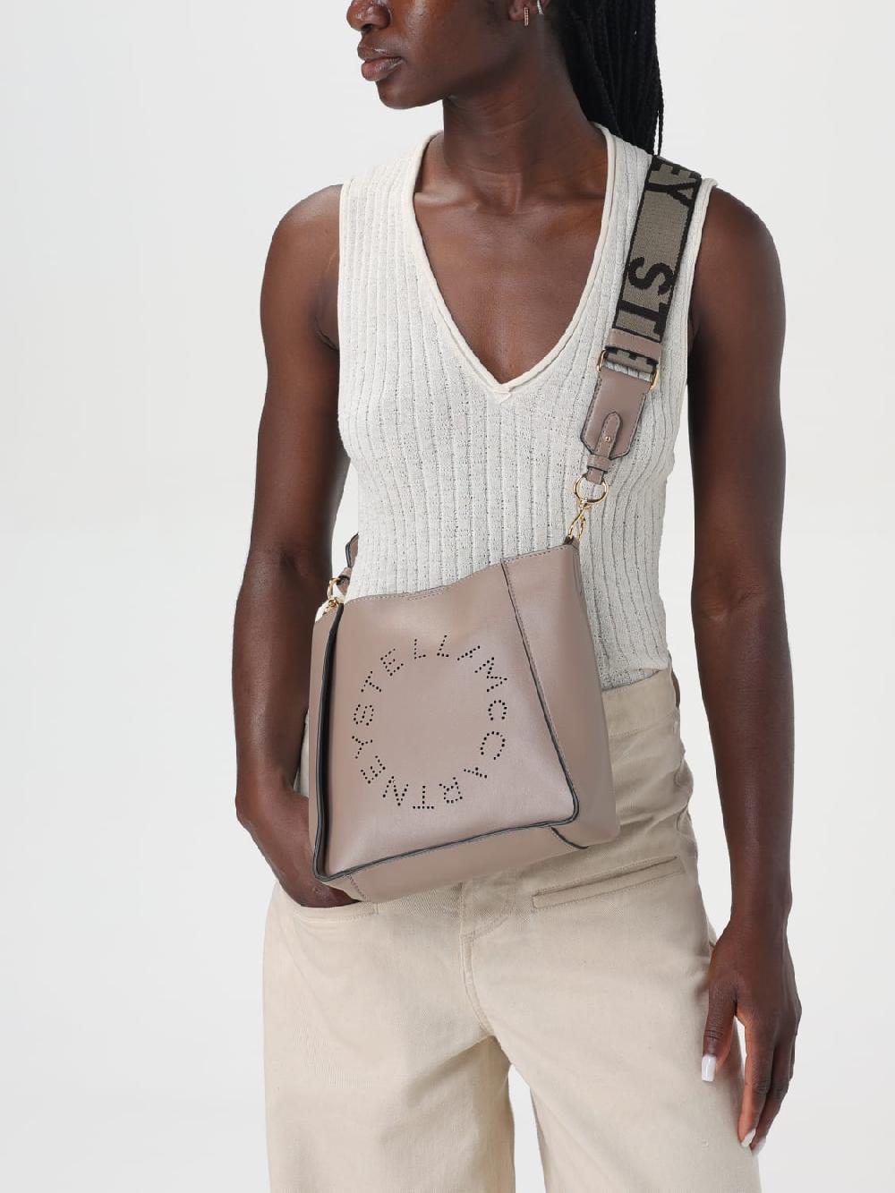 Giglio Borsa a tracolla con logo circolare Stella McCartney Presa