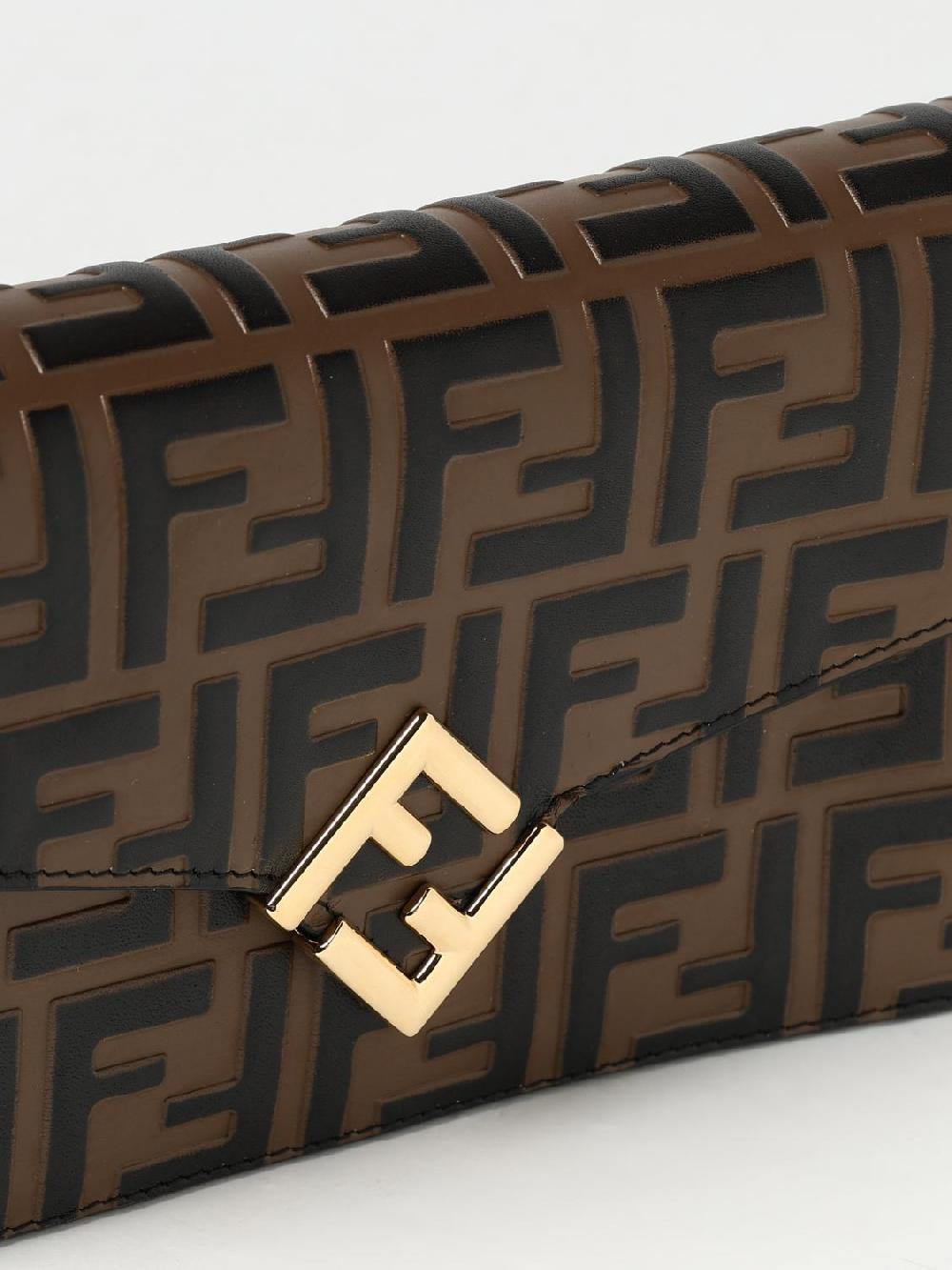Giglio Borsa wallet FF Diamonds Fendi in pelle con monogram FF all over Saldi Di Fabbrica
