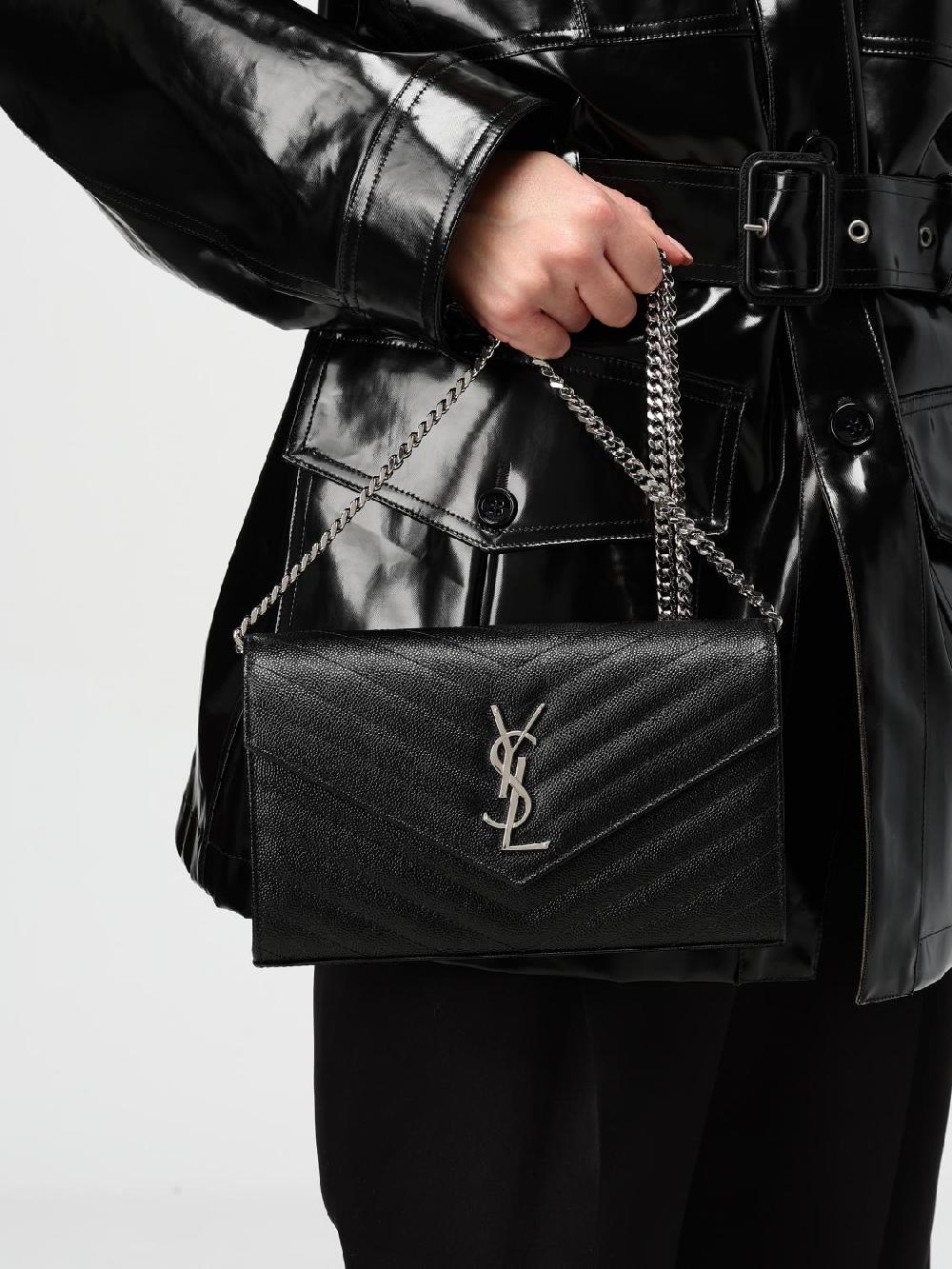 Giglio Borsa wallet Cassandre Saint Laurent in pelle grain de poudre Fino Al -60%