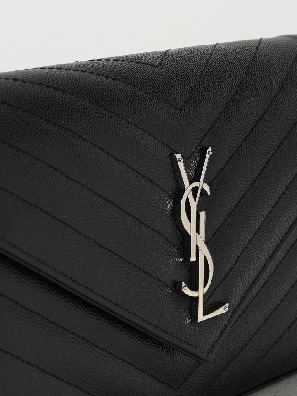 Giglio Borsa wallet Cassandre Saint Laurent in pelle grain de poudre Fino Al -60%