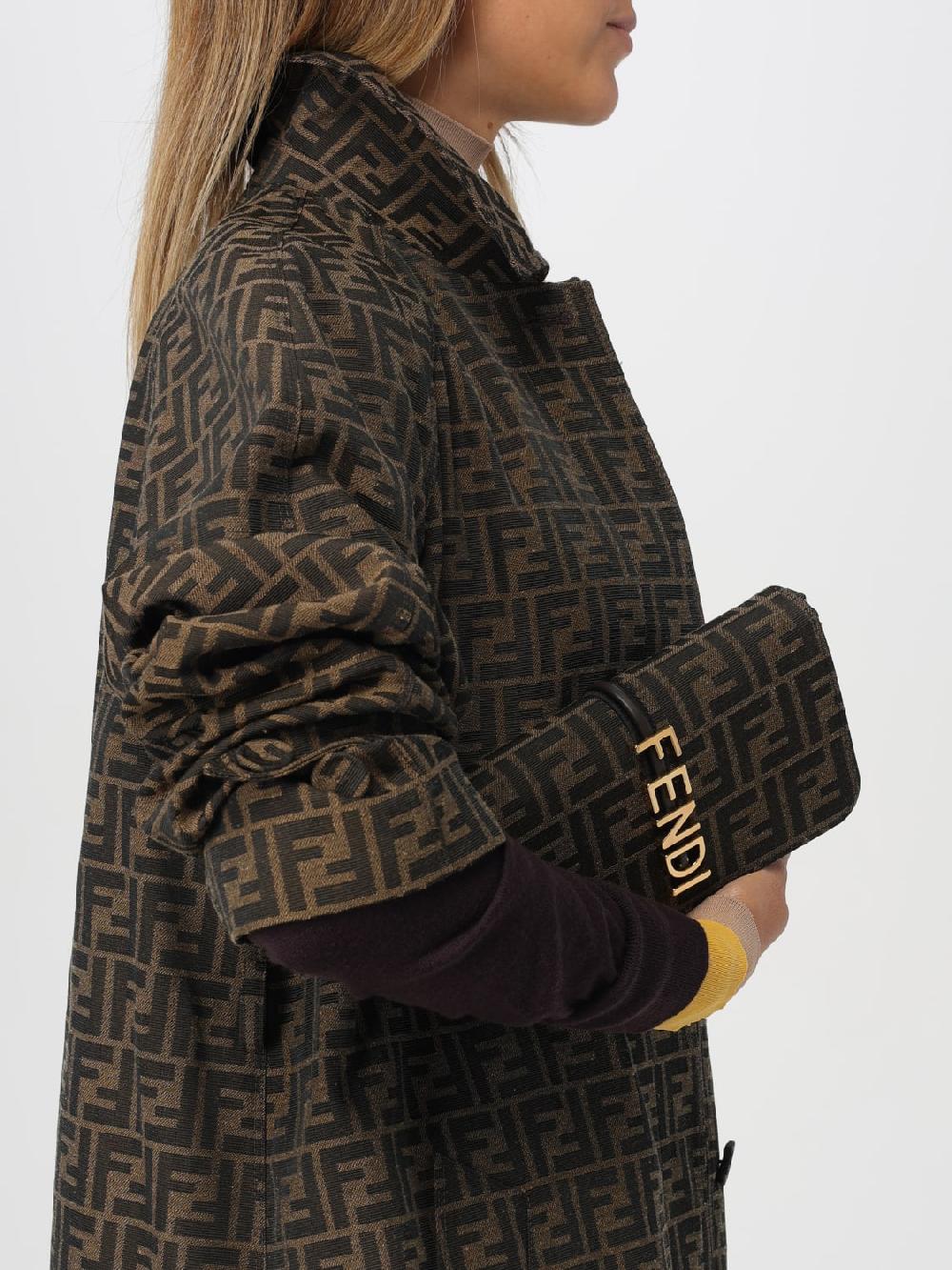 Giglio Borsa wallet On Chain Fendigraphy Fendi in tessuto jacquard Novità