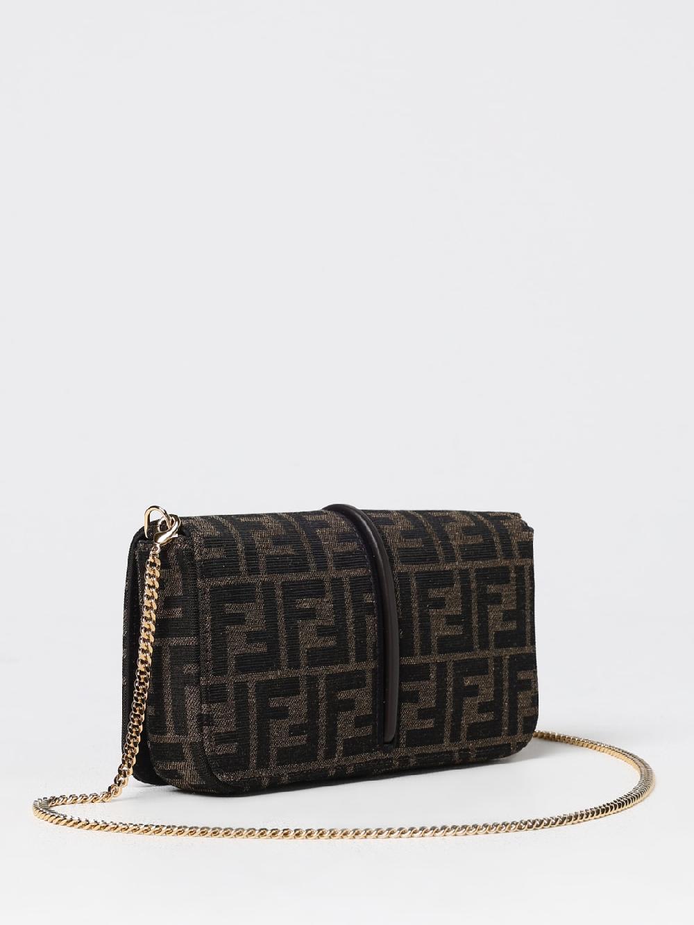 Giglio Borsa wallet On Chain Fendigraphy Fendi in tessuto jacquard Novità