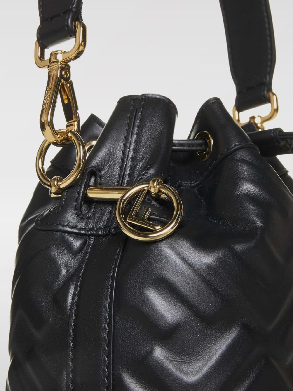 Giglio Borsa Mon Tresor Fendi in pelle con monogram FF all over Outlet