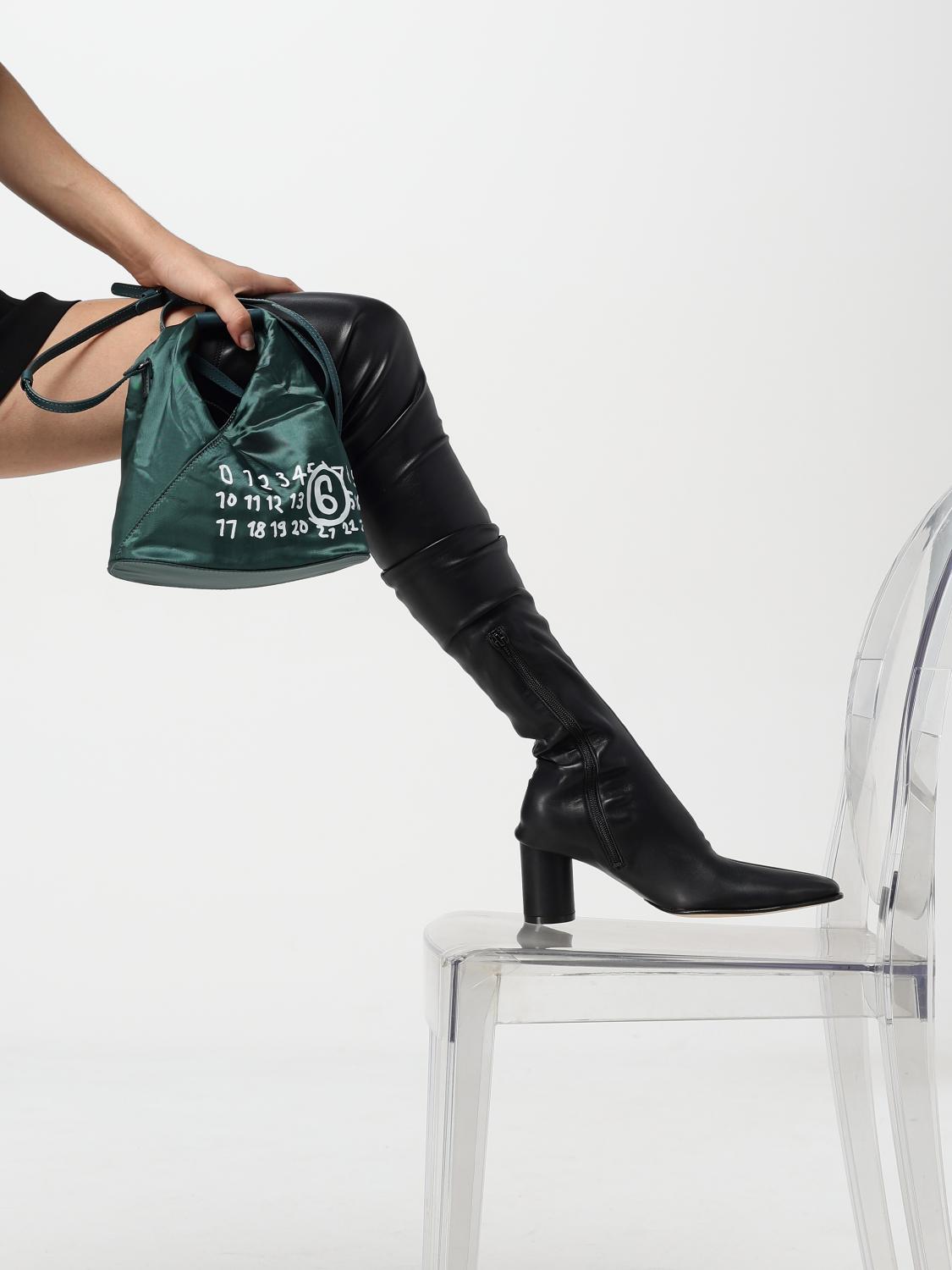 Giglio Borsa Japanese MM6 Maison Margiela in viscosa e pelle con stampa logo I Più Venduti