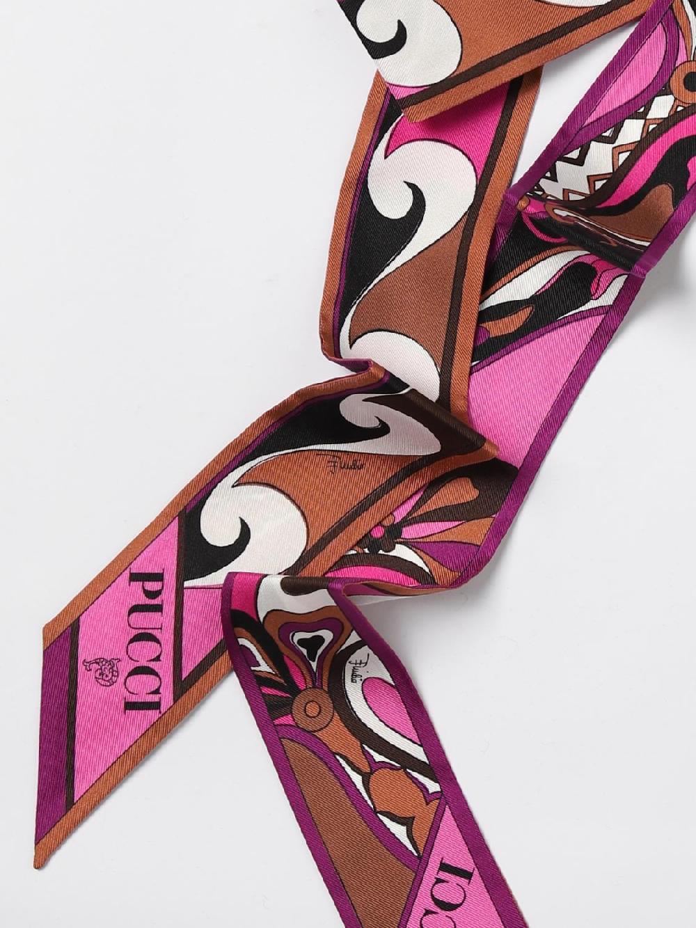 Giglio Bandeau Pucci in seta con stampa orchidee Nuovo