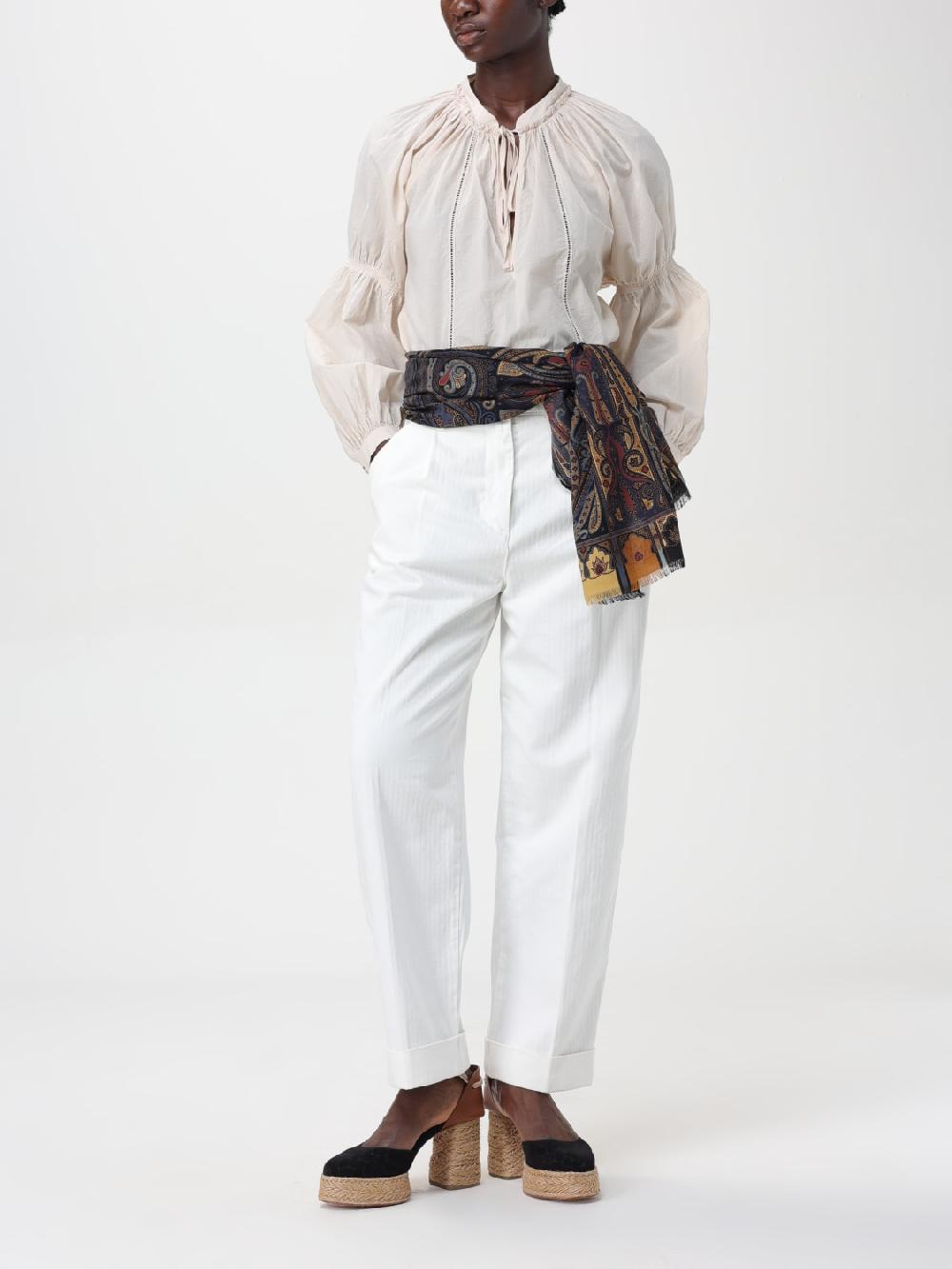 Giglio Sciarpa Etro in lana e seta con Paisley all over Promozione Limitata