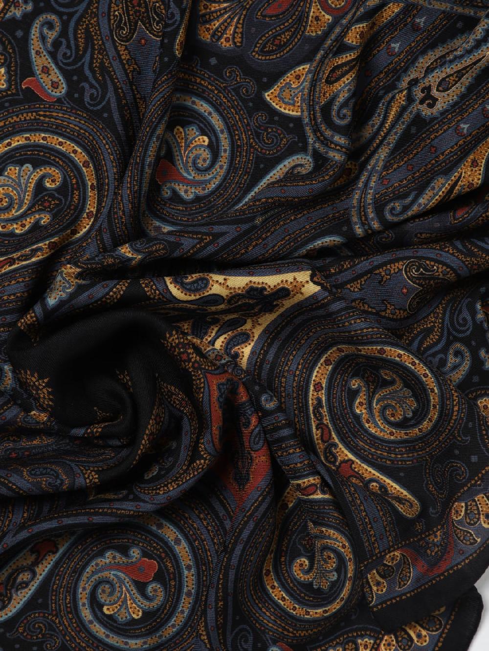 Giglio Sciarpa Etro in lana e seta con Paisley all over Promozione Limitata