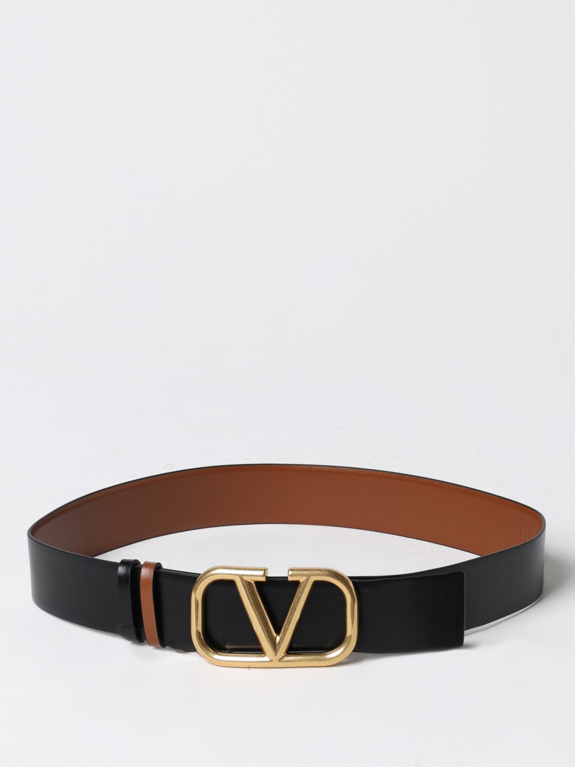 Giglio Cintura VLogo Signature Valentino Garavani reversibile in pelle Shopping Online