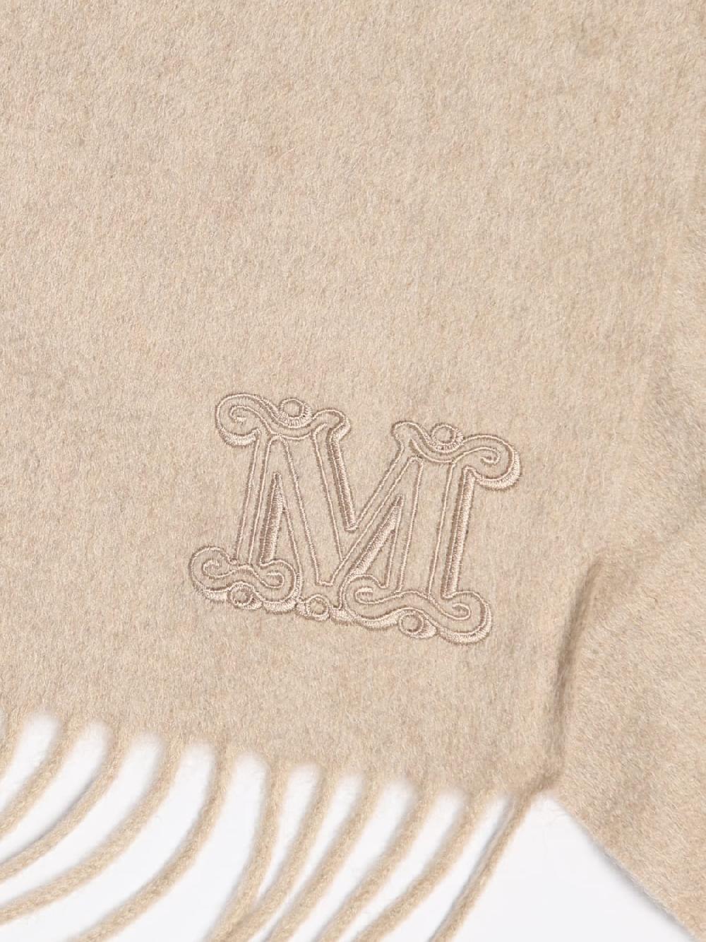 Giglio Sciarpa Max Mara in cashmere con logo ricamato Saldi Di Fabbrica