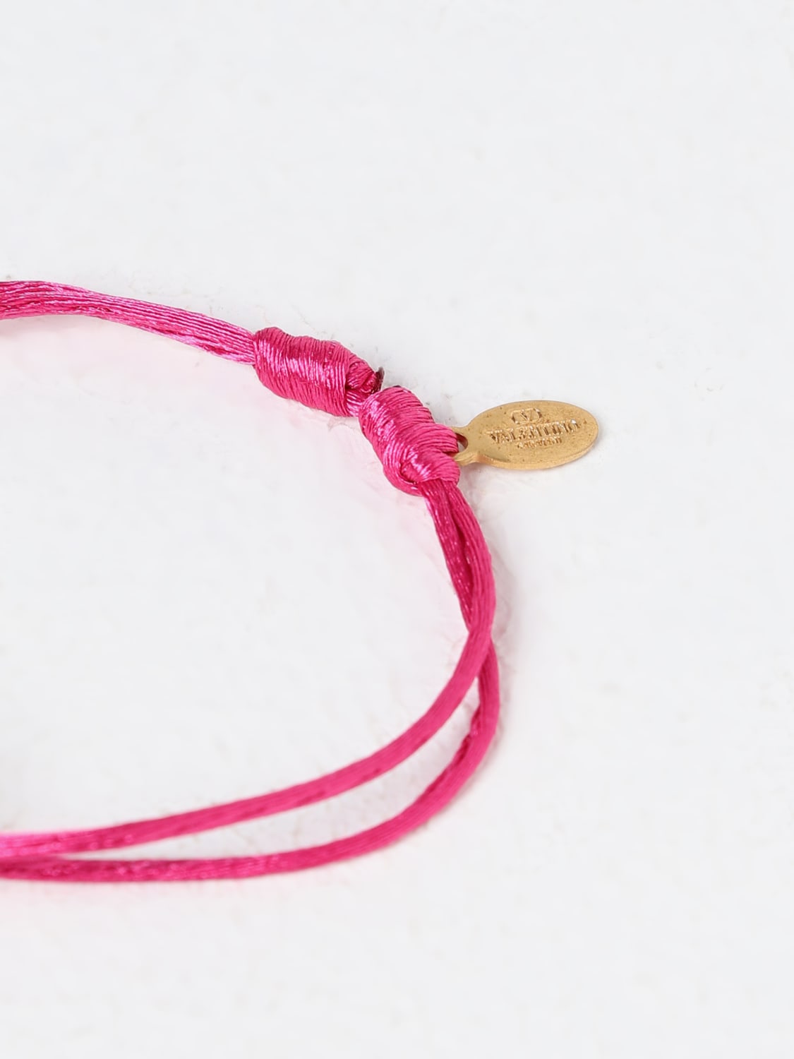 Giglio Bracciale VLogo Signature Valentino Garavani in tessuto ed ottone con strass Nuova