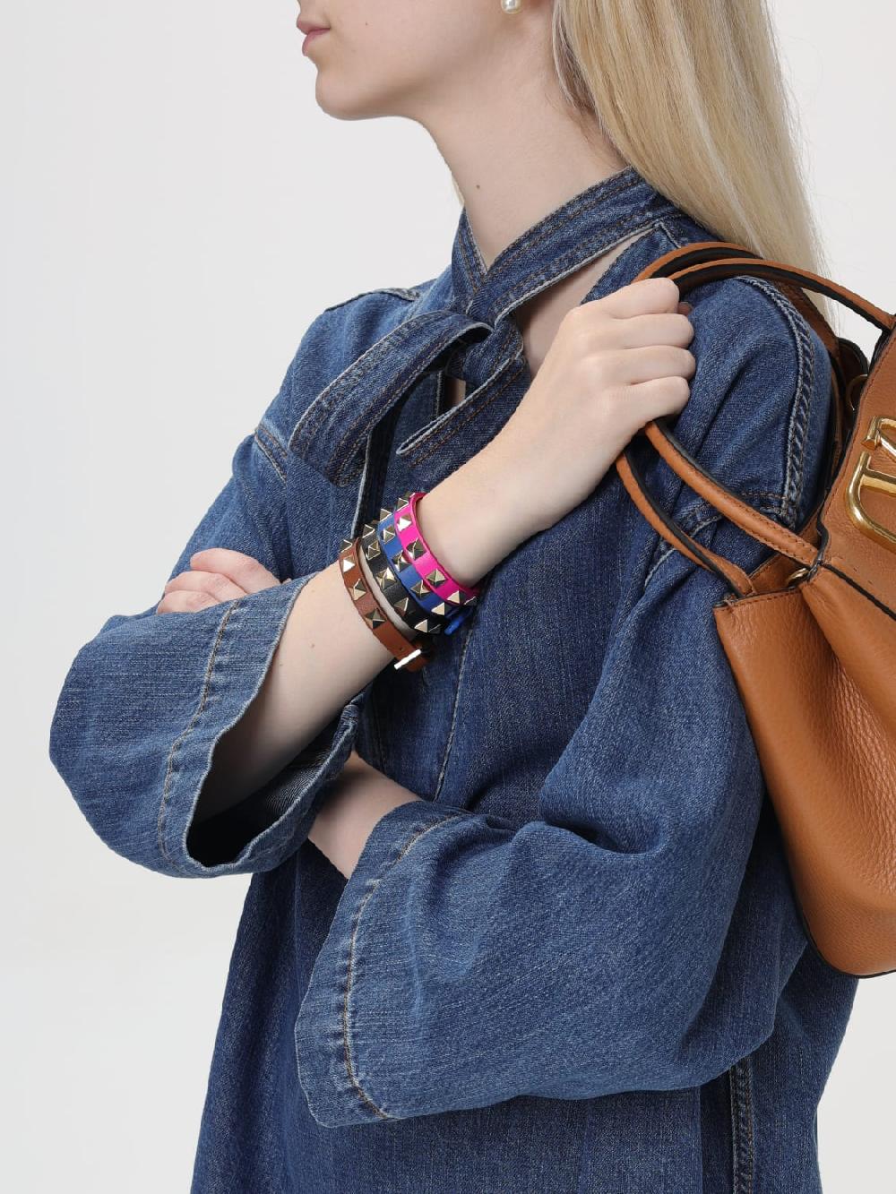 Giglio Bracciale Rockstud Valentino Garavani in pelle Moda