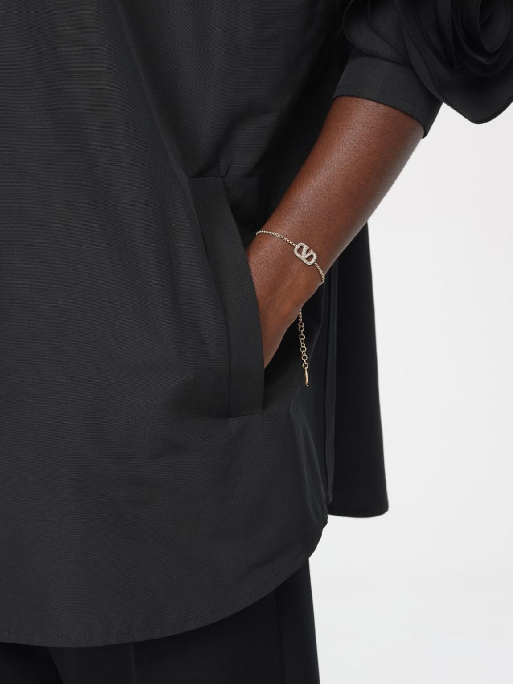 Giglio Bracciale VLogo Signature Valentino Garavani in ottone con strass In Linea