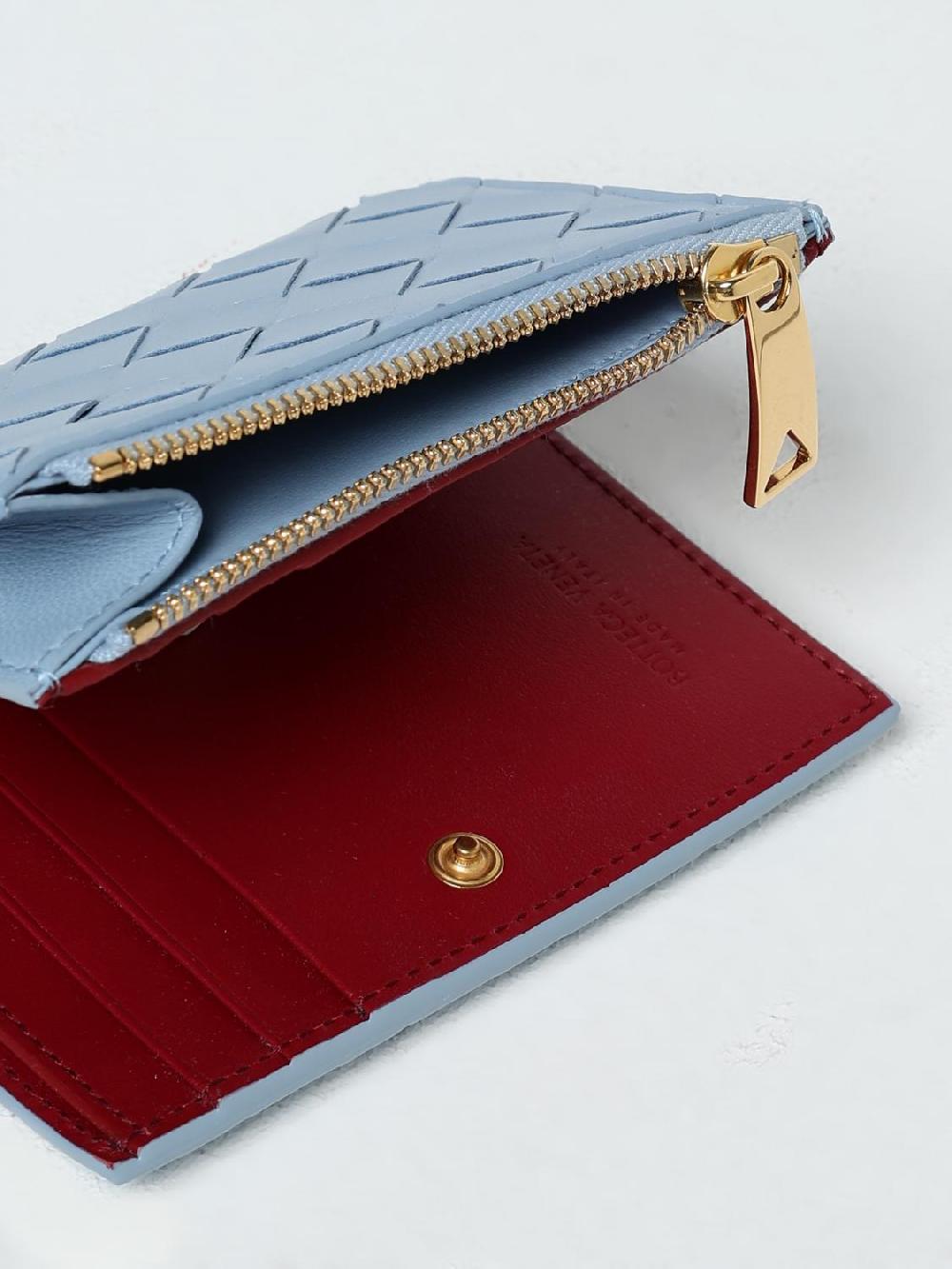 Giglio Portafoglio Intrecciato Bottega Veneta in pelle intrecciata In Vendita