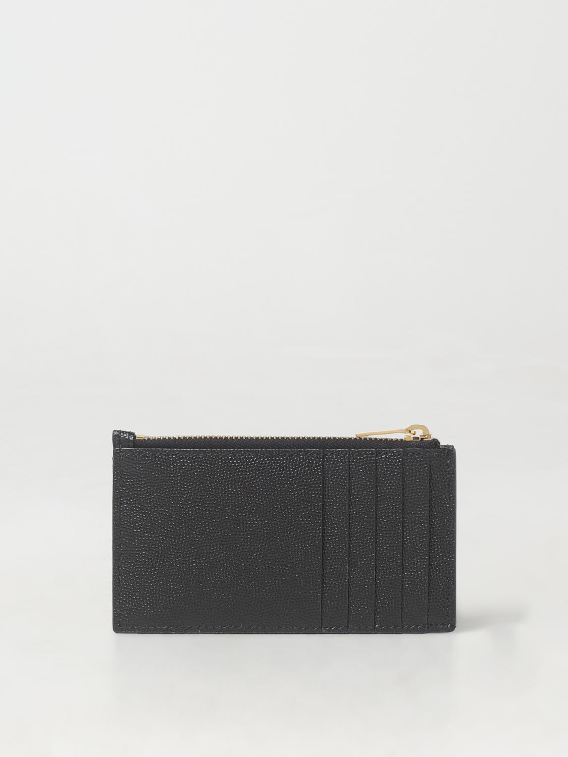 Giglio Portacarte di credito Saint Laurent in pelle grain de poudre Vendita Calda