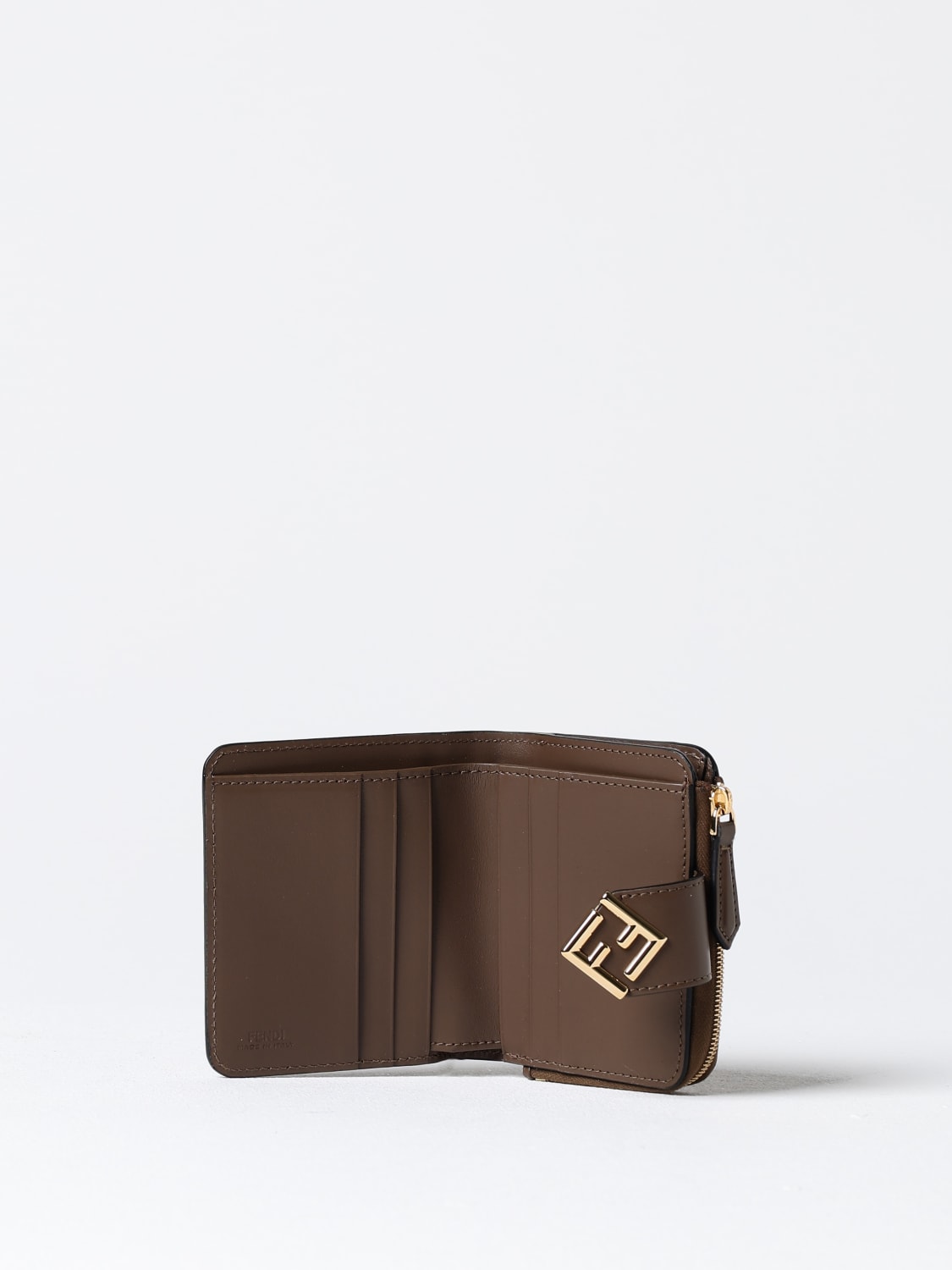 Giglio Portafoglio FF Diamonds Fendi in pelle con monogram FF embossed Nuova