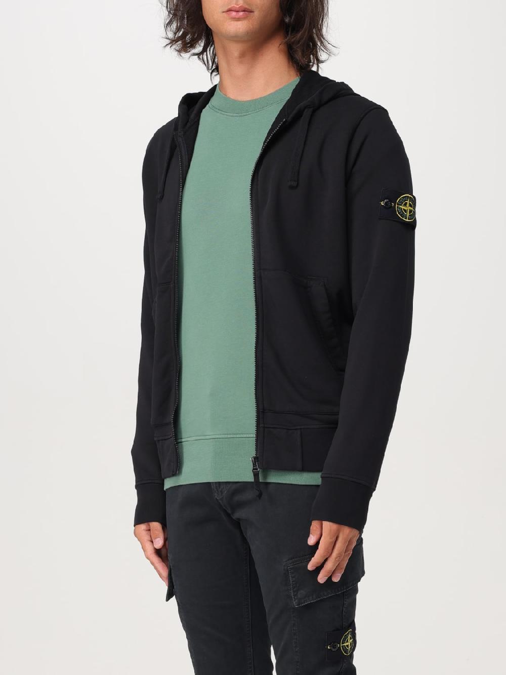 Giglio Felpa con cappuccio e zip Stone Island Spedizione Gratuita