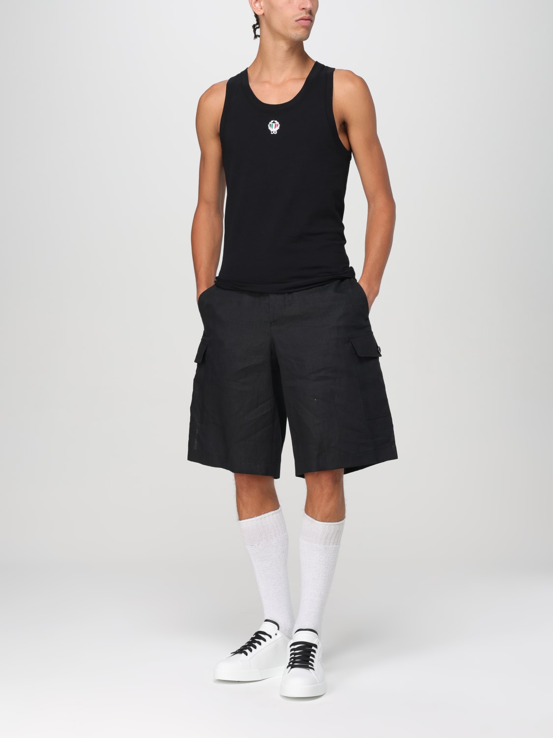 Giglio Canotta in cotone Dolce & Gabbana Sottocosto