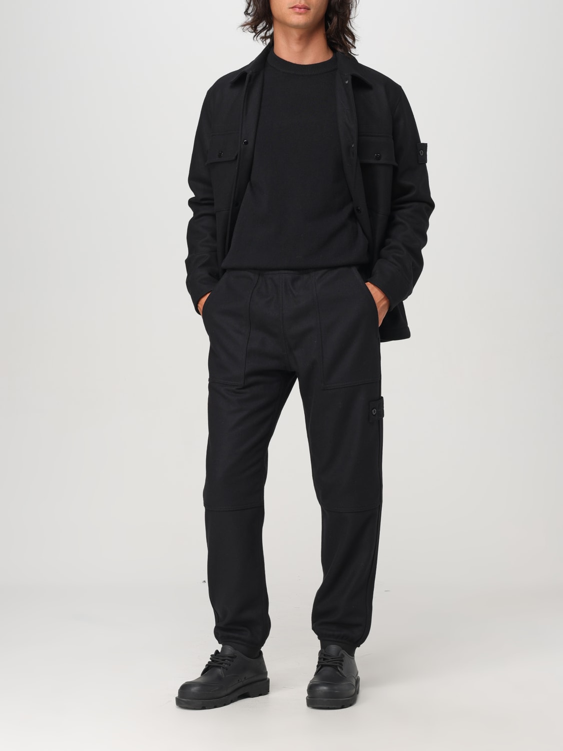 Giglio Overshirt Stone Island in misto lana Spedizione Gratuita