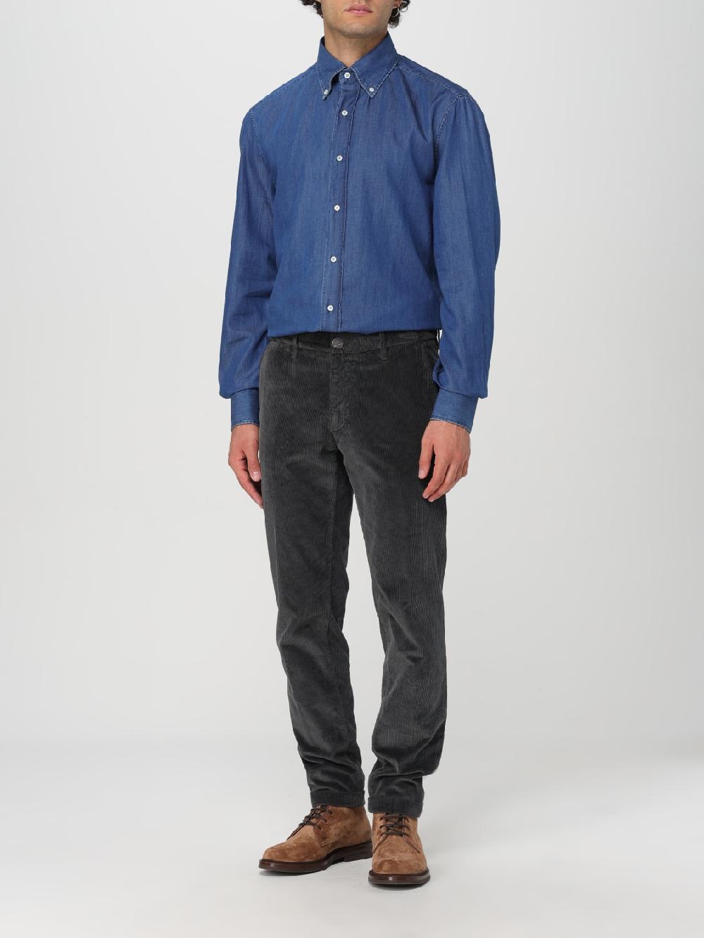 Giglio Camicia Brunello Cucinelli in denim di cotone Qualità Garantita