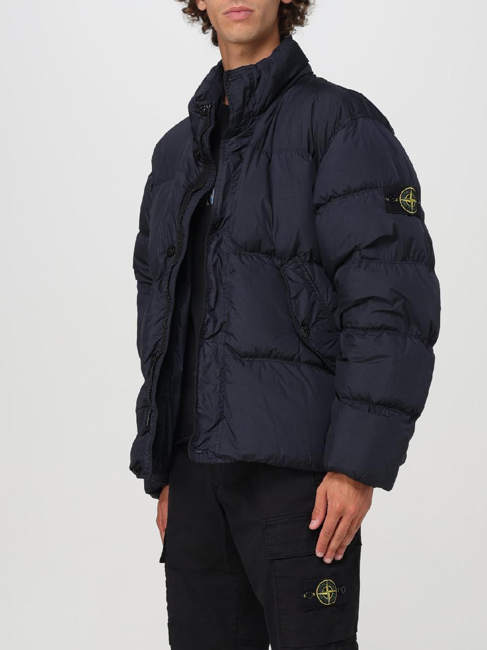 Giglio Piumino corto in nylon Stone Island Trasporto libero internazionale