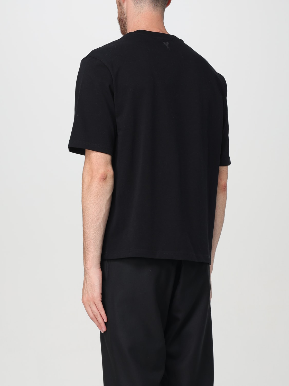 Giglio T-shirt in cotone con logo Ami Paris Vendite Flash