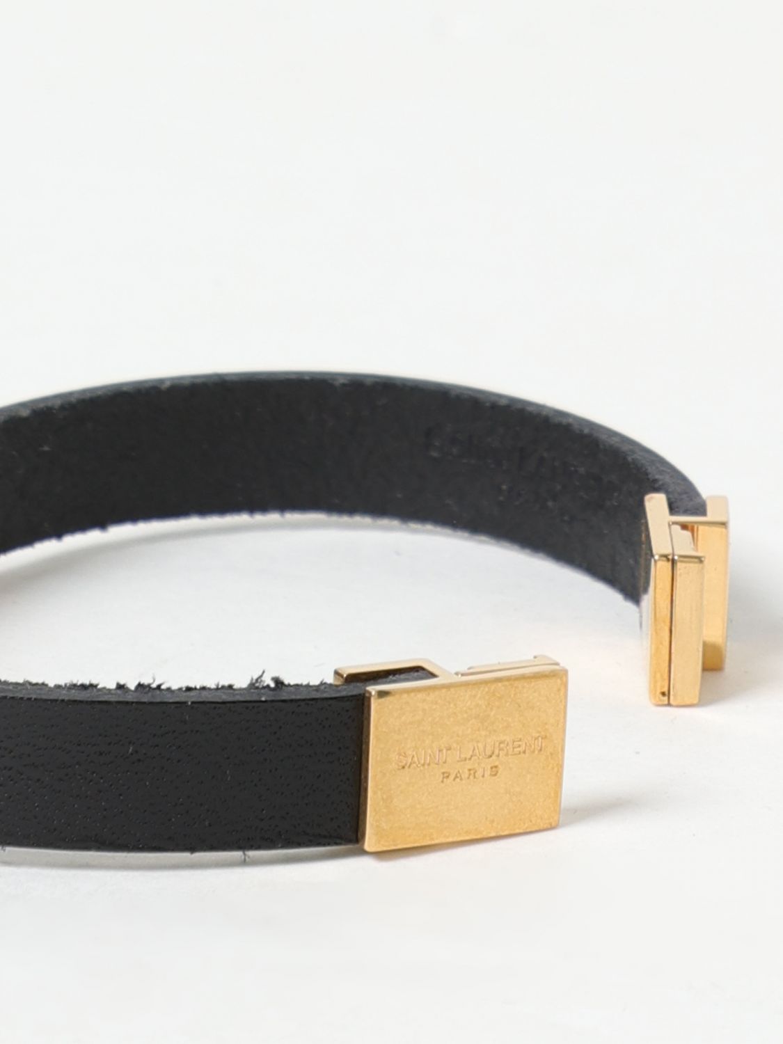 Giglio Bracciale Saint Laurent in pelle ed ottone Fino Al -60%