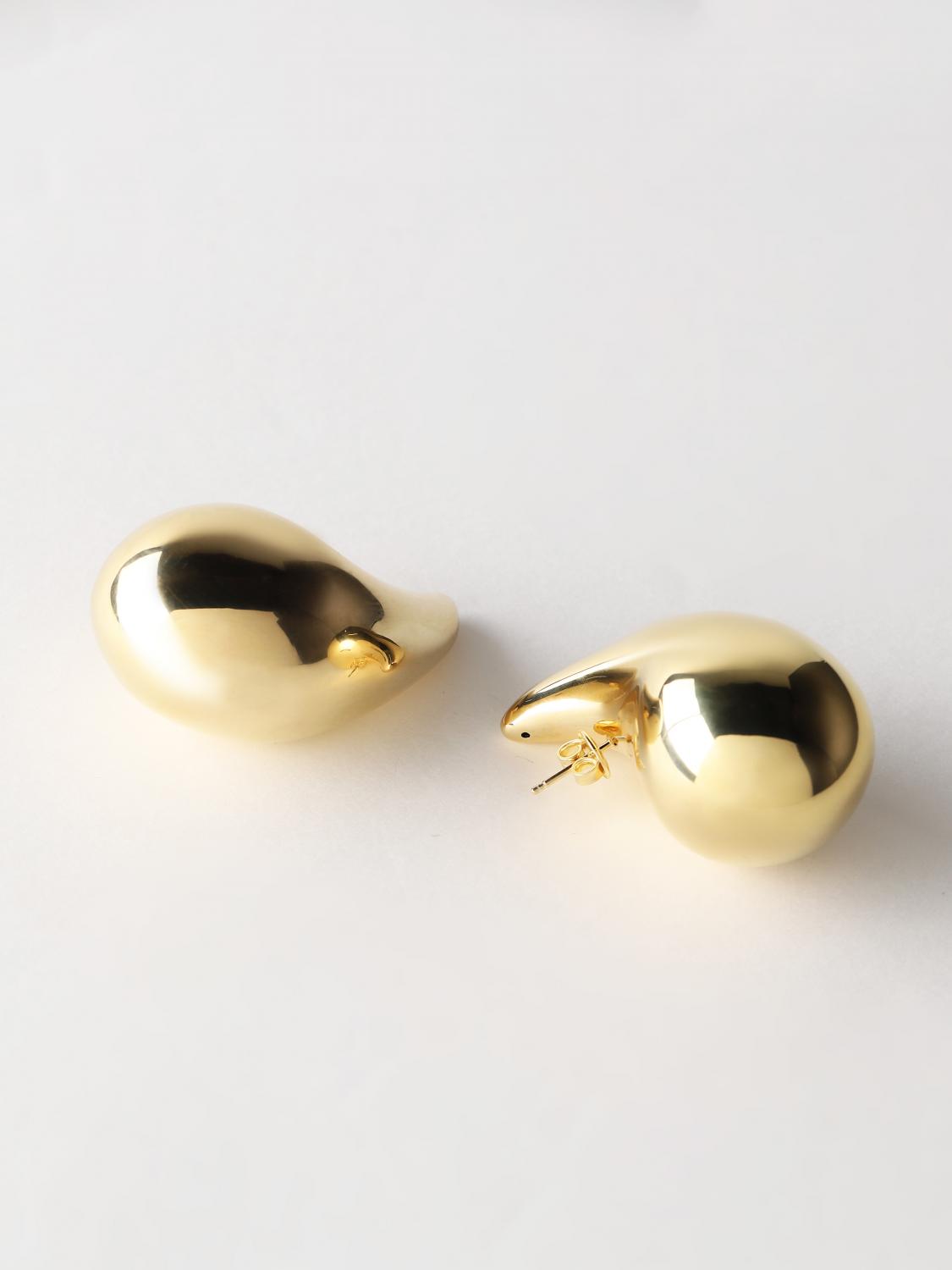 Giglio Orecchini Drop Grandi Bottega Veneta in argento 925 placcato oro 18 kt Novità