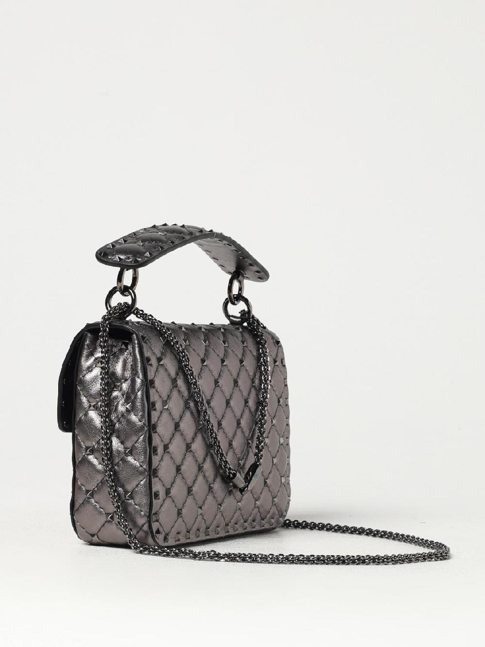 Giglio Borsa Rockstud Spike Valentino Garavani in nappa laminata matelassè Negozio