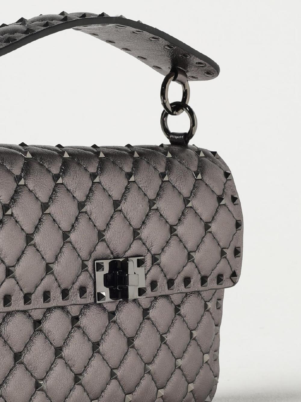 Giglio Borsa Rockstud Spike Valentino Garavani in nappa laminata matelassè Negozio
