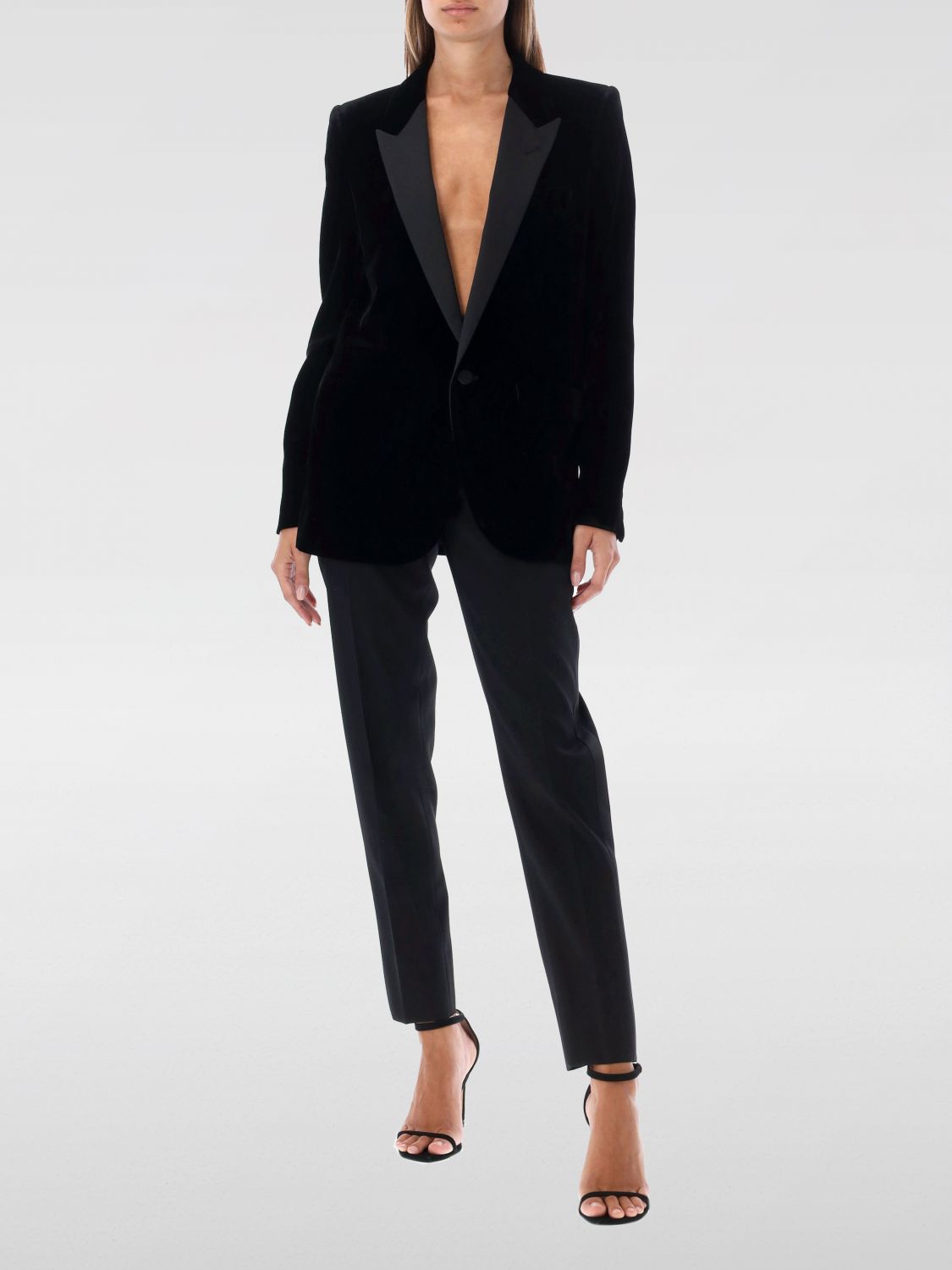 Giglio Blazer Saint Laurent in velluto Economico
