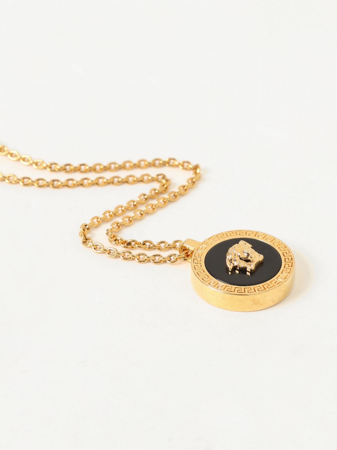 Giglio Collana Medusa Versace in ottone con ciondolo Nuova