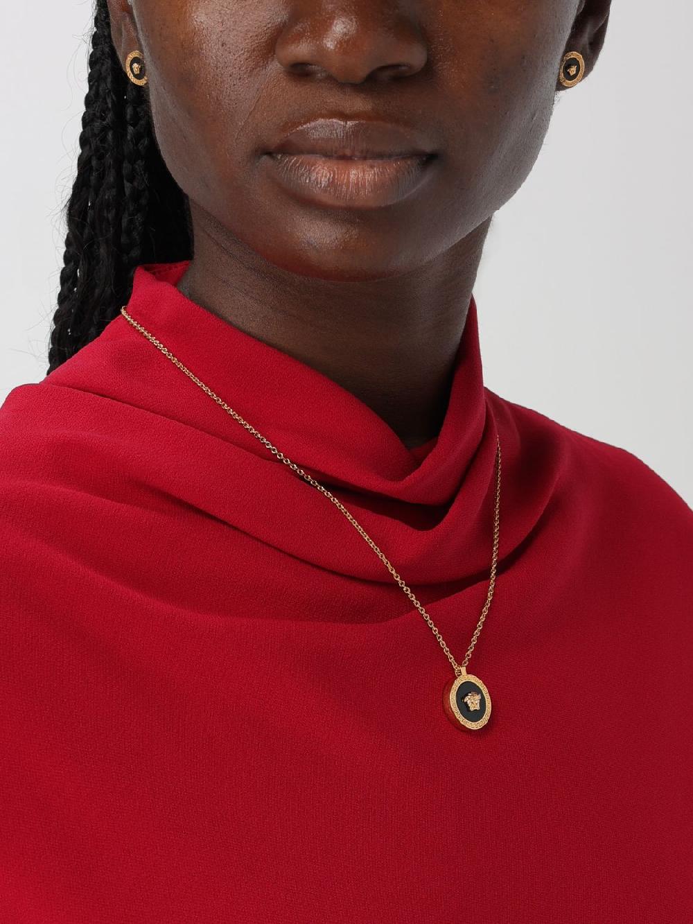 Giglio Collana Medusa Versace in ottone con ciondolo Nuova