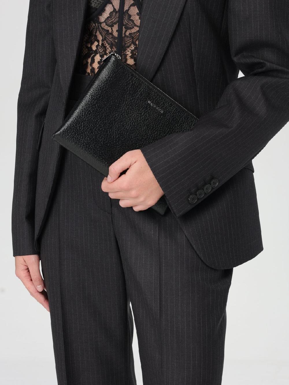 Giglio Clutch Alexander McQueen in pelle a grana In Linea