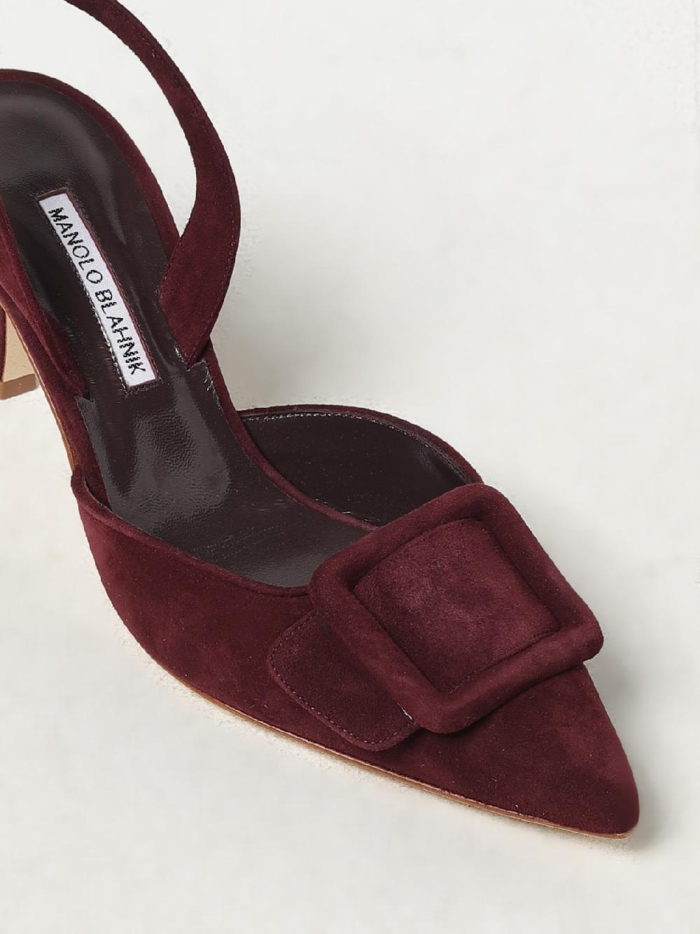 Giglio Slingback Maysli Manolo Blahnik in camoscio Promozione