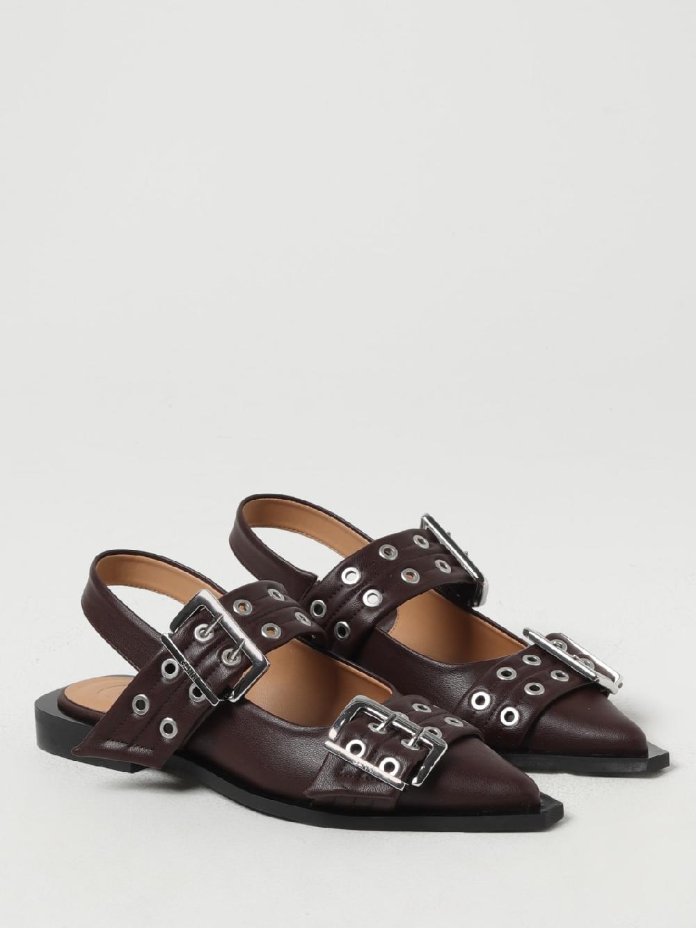 Giglio Ballerina Slingback Ganni in pelle sintetica Soddisfazione Garantita