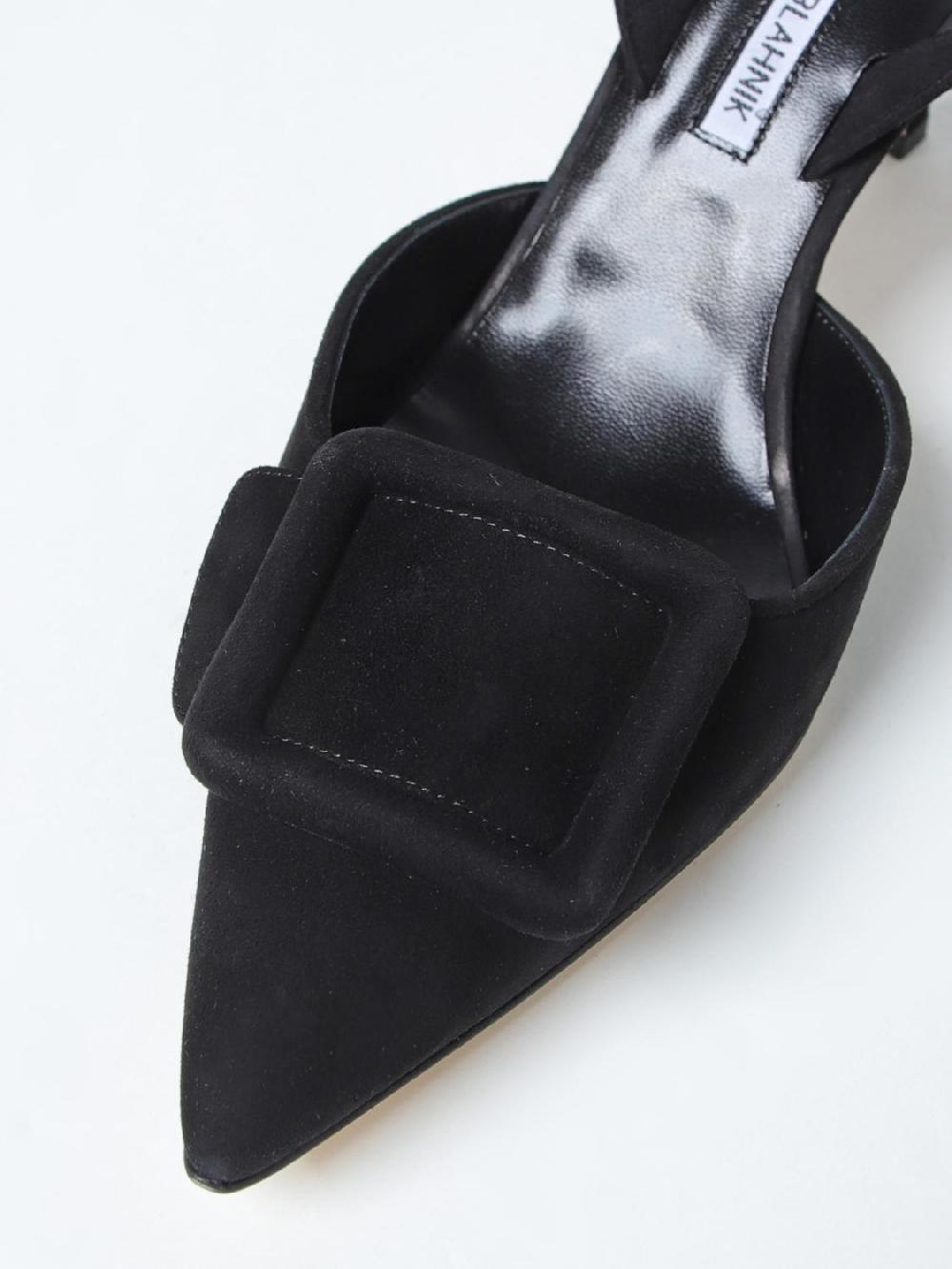 Giglio Slingback Maysli Manolo Blahnik in camoscio con fibbia decorativa Affare Del Giorno