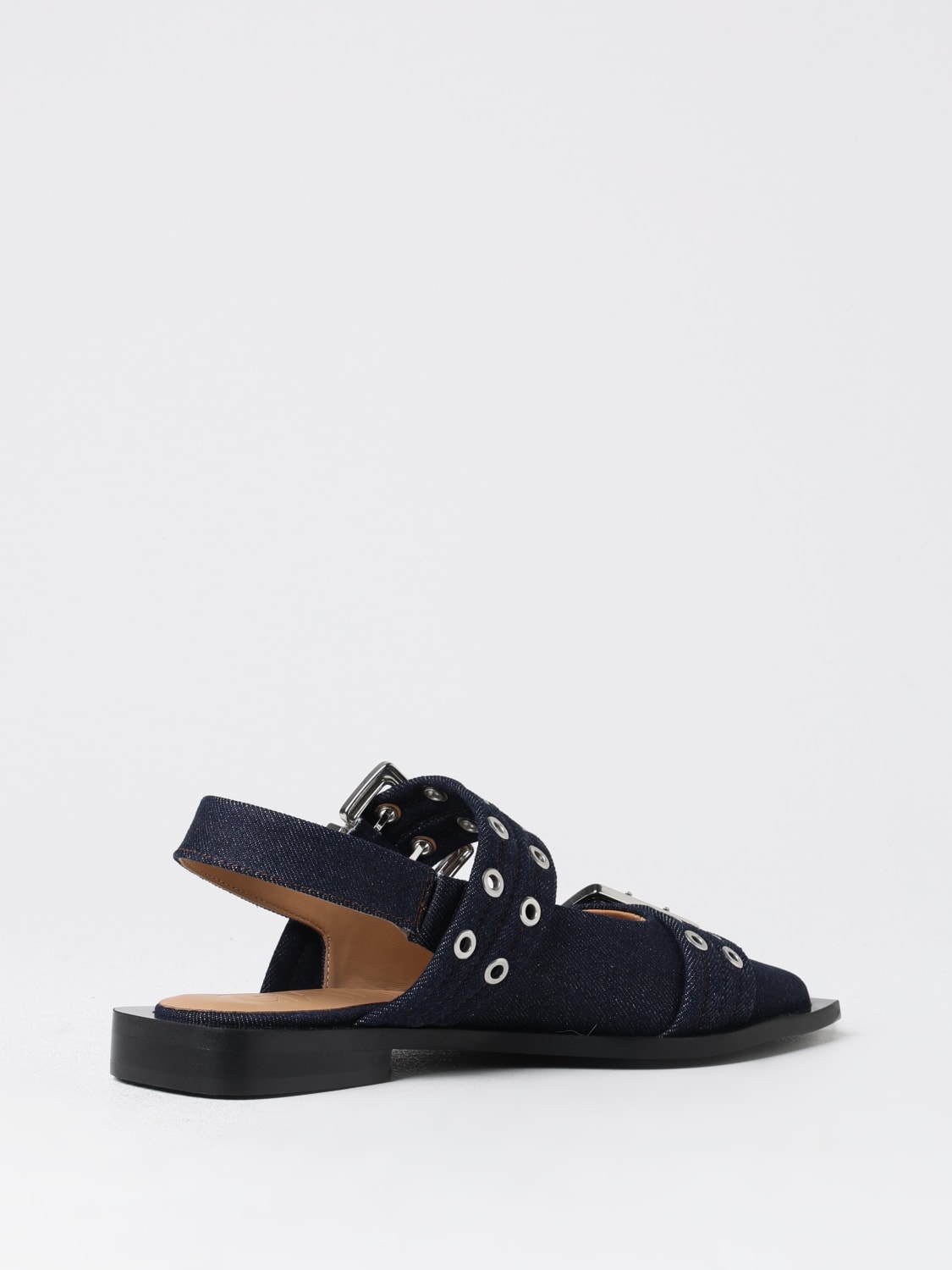Giglio Ballerina Ganni in denim Sconto