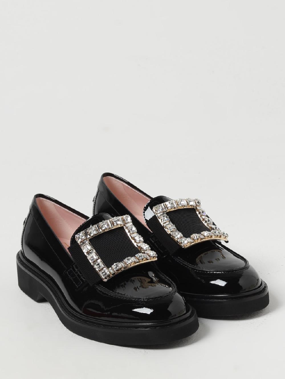 Giglio Mocassino Roger Vivier in vernice con fibbia gioiello Vendite Flash