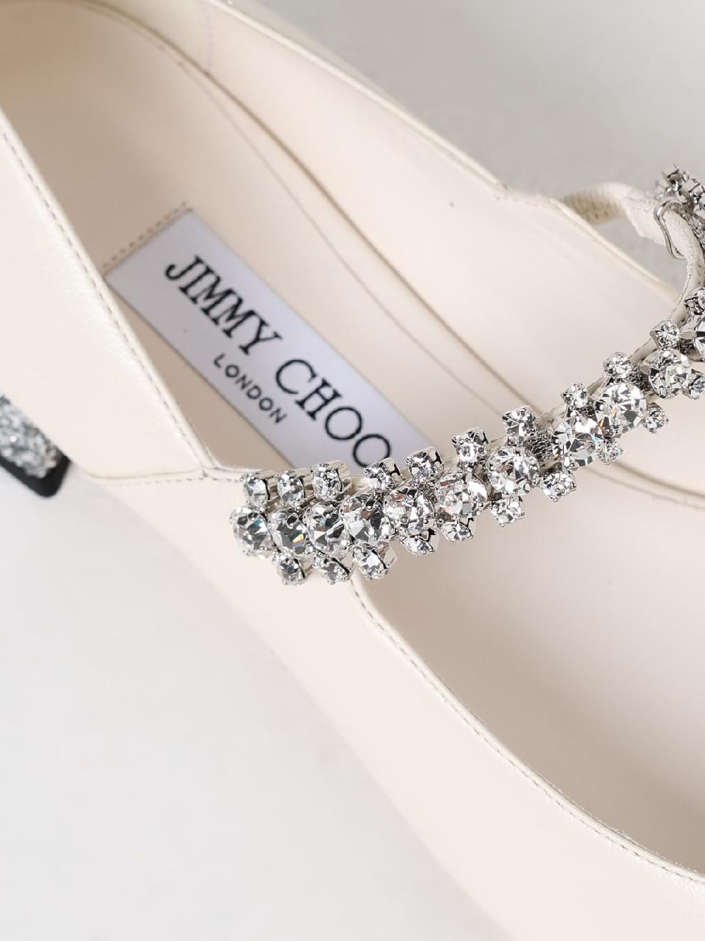 Giglio Pump bing jimmy choo in nappa con cristalli incastonati Vendita Economica