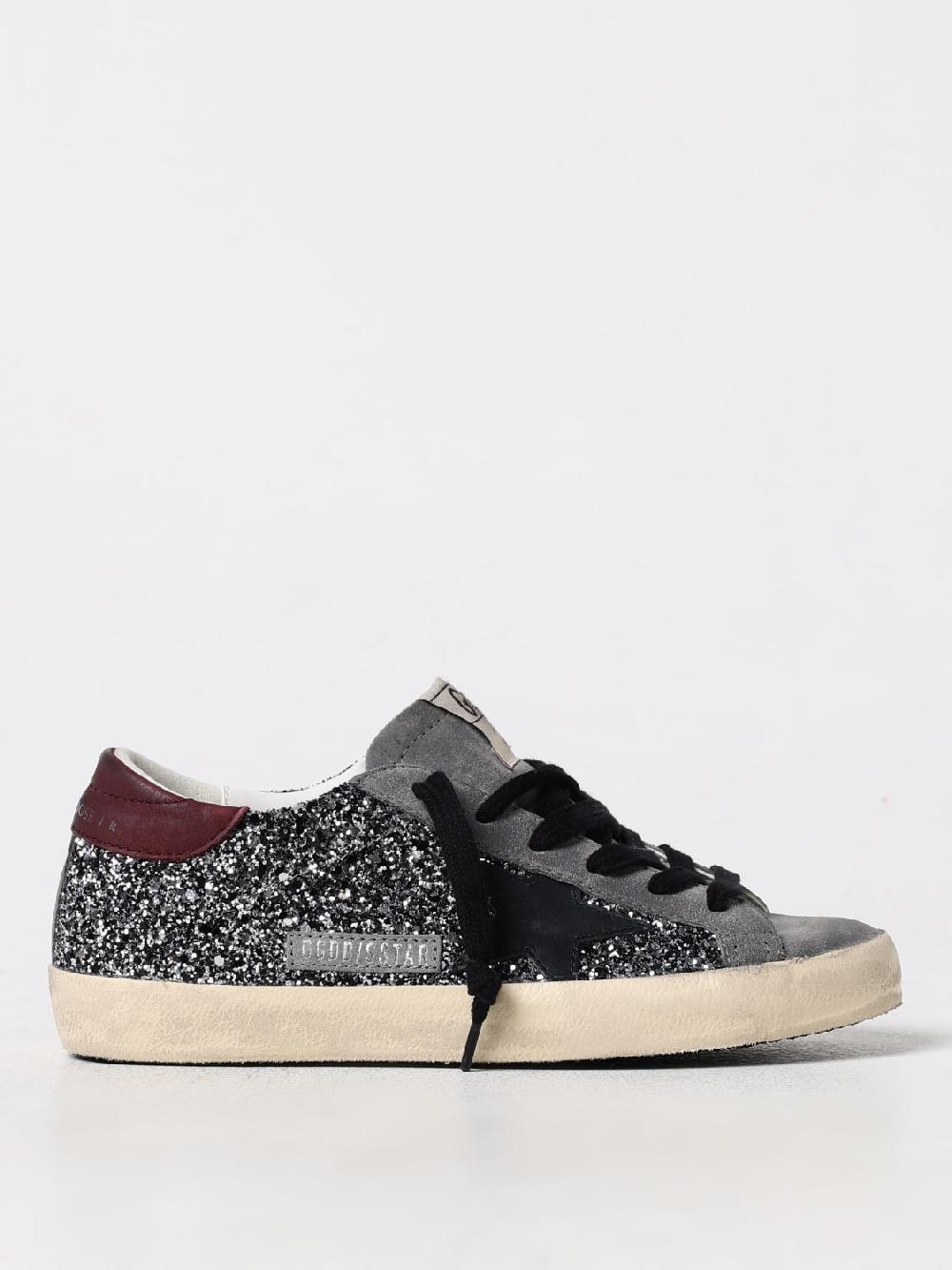 Giglio Sneakers Super Star Golden Goose in camoscio e glitter In Saldo