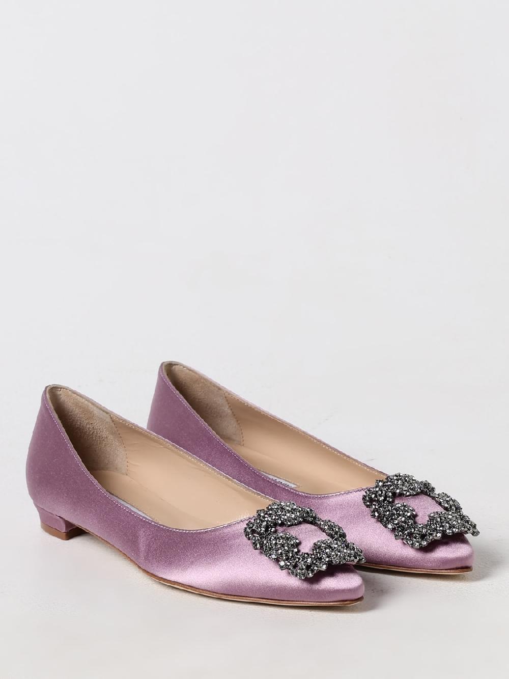 Giglio Ballerina Hangisi Manolo Blahnik in raso Grande vendita