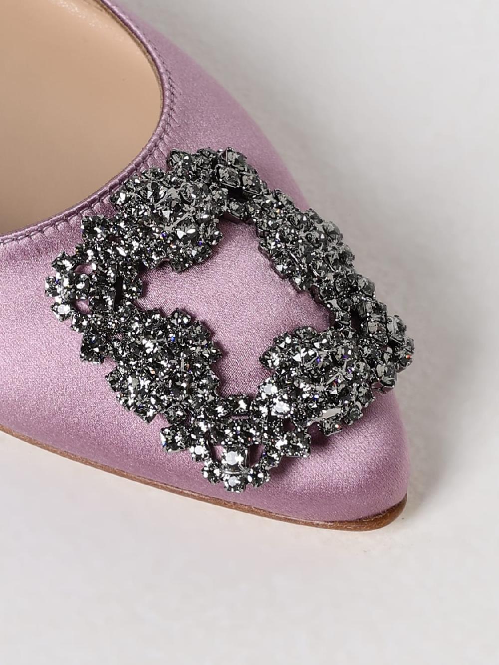 Giglio Ballerina Hangisi Manolo Blahnik in raso Grande vendita
