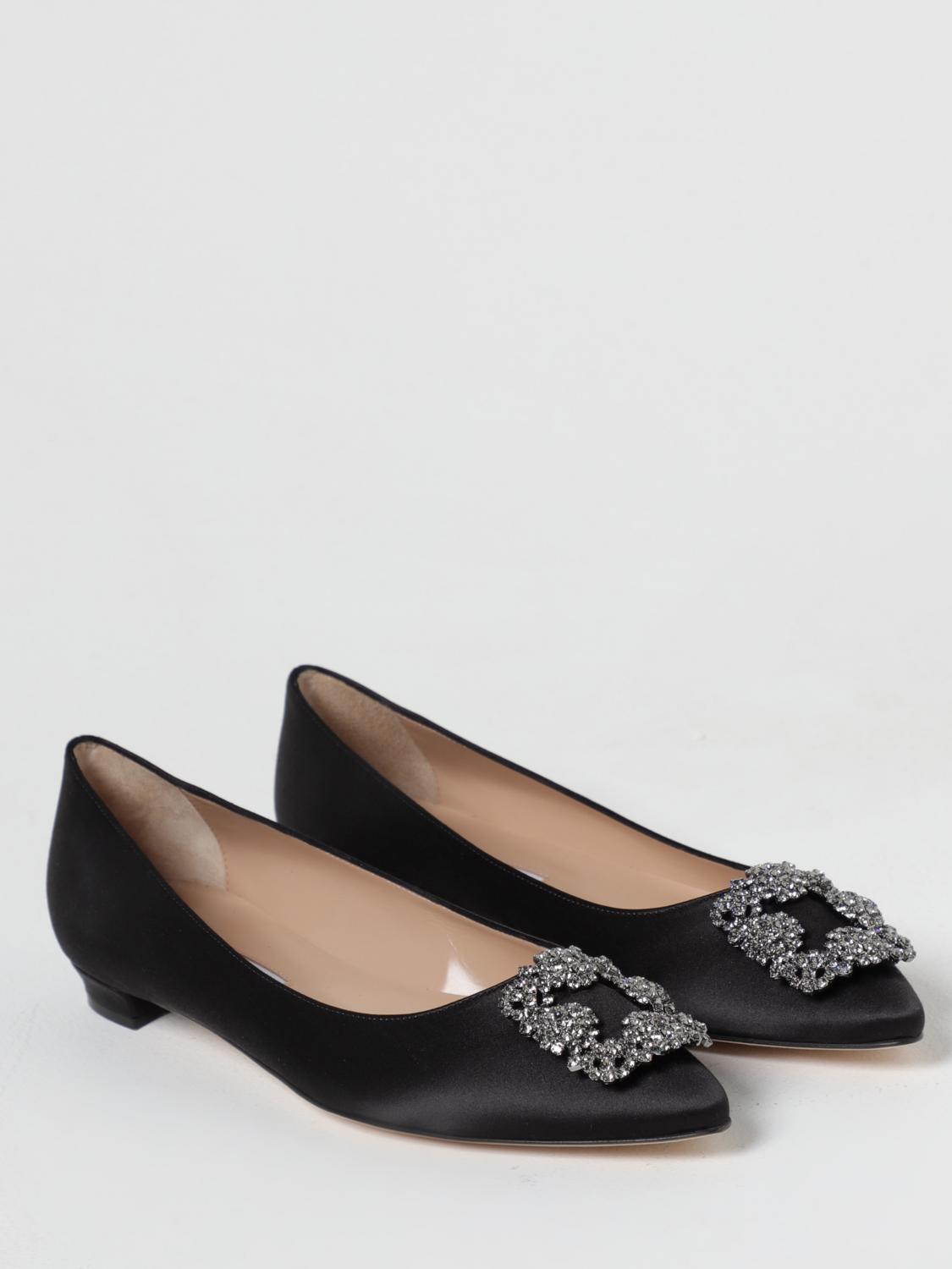 Giglio Ballerina Hangisi Manolo Blahnik in raso Flash Sale